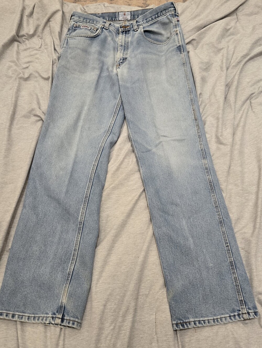 Tyndale FR Flame Resist Jeans Men Size 33x32 Relax Fit Light Wash Denim F290T